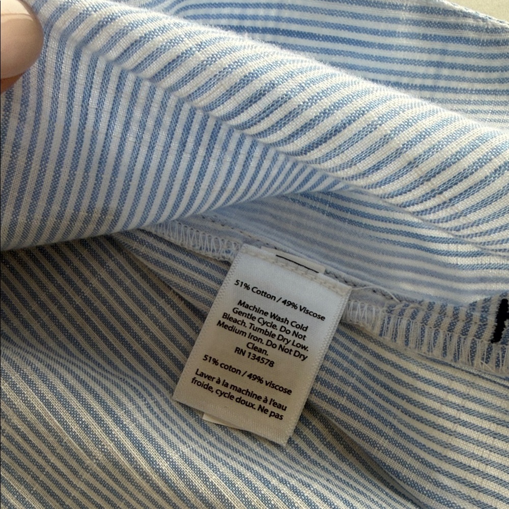 NWOT Vineyard Vines Light Blue Striped Savannah Popover Tunic - Picture 3 of 5